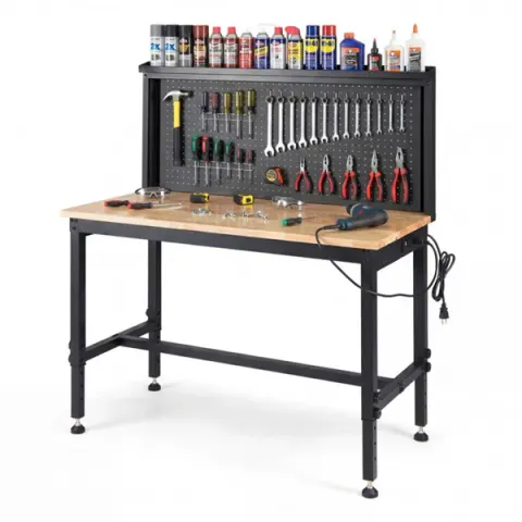 48" Heavy-duty Workbench 2000LBS Capacity 7-Level Height