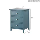 Teal Accent Nightstand for Modern Bedrooms — photo 2