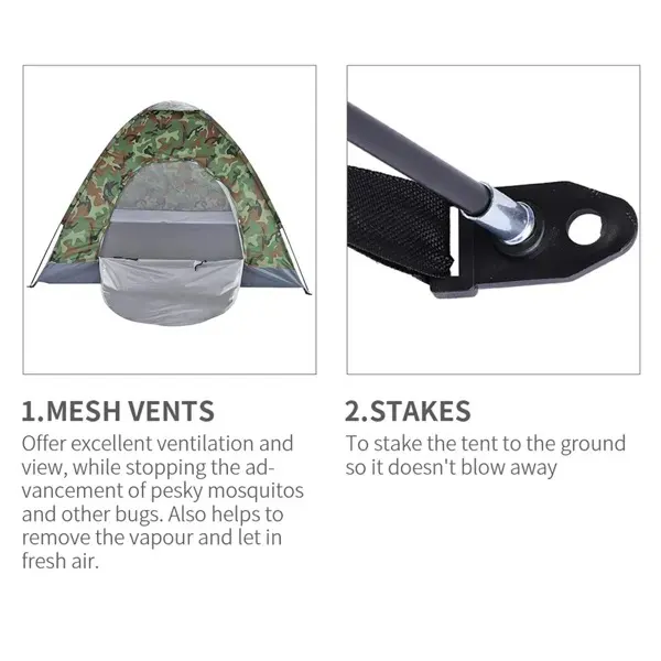 3-4 Person Camping Dome Tent Camouflage β photo 4