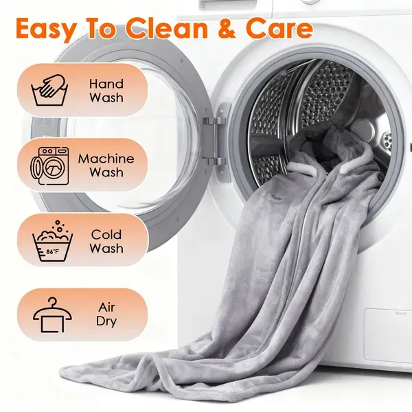 Wearable Heated Throw Blanket Double-sided Flannel Portable — photo 8