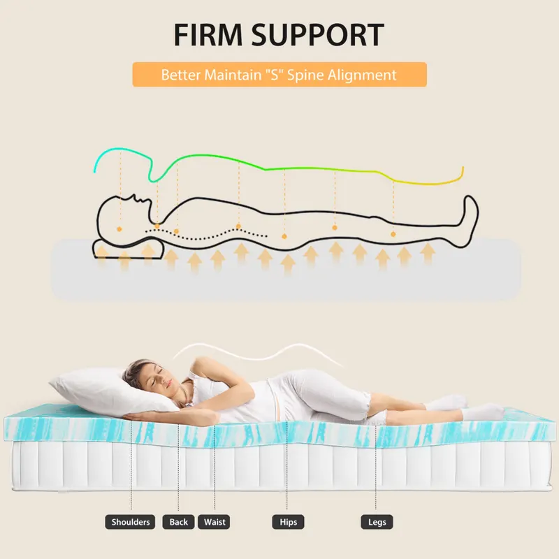 Memory Foam Mattress Topper with Cooling Gel β photo 2