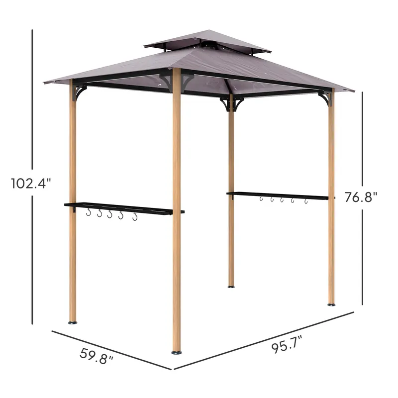 Grill Gazebo — Double Tiered Barbecue Grill Gazebo Shelter — photo 7