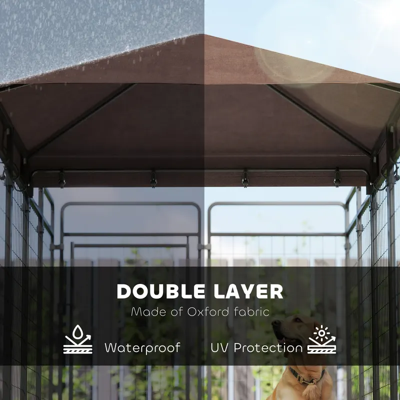 Dog Kennel Outdoor with Waterproof Canopy — photo 3