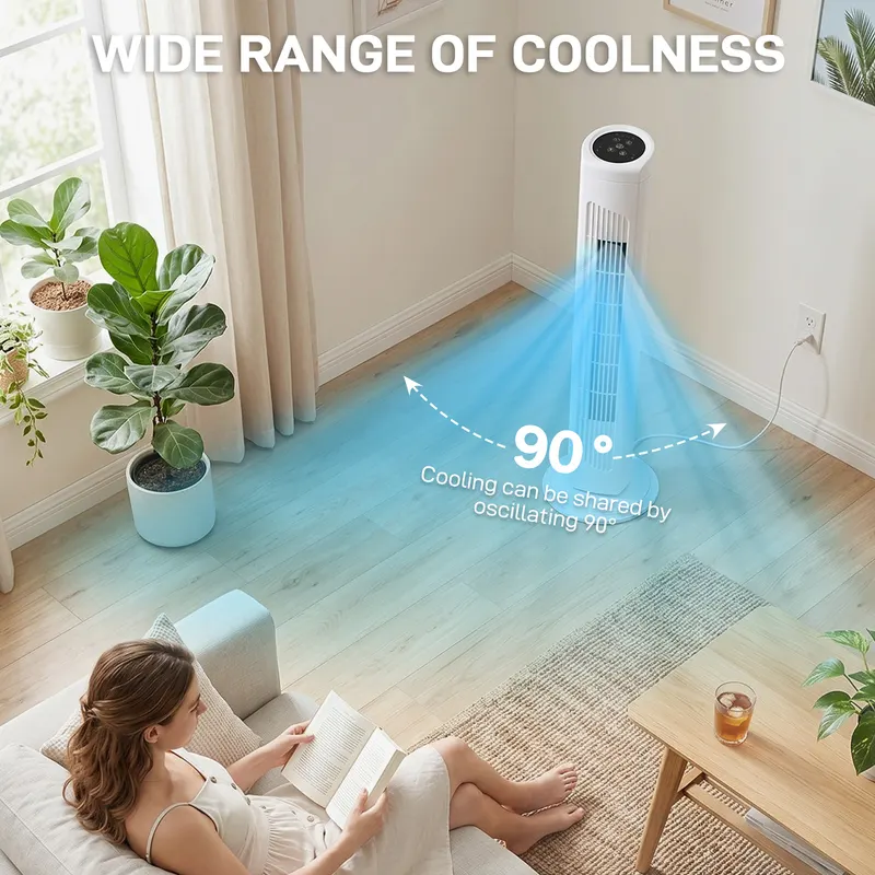 32 Inch Tower Fan with Remote & Touch Control — photo 3
