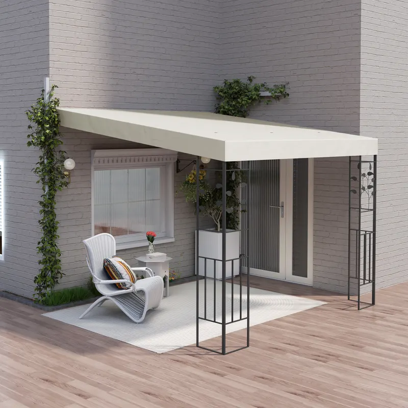 Outdoor Pergola Canopy — Metal Patio Canopy with Drainage Holes — photo 3