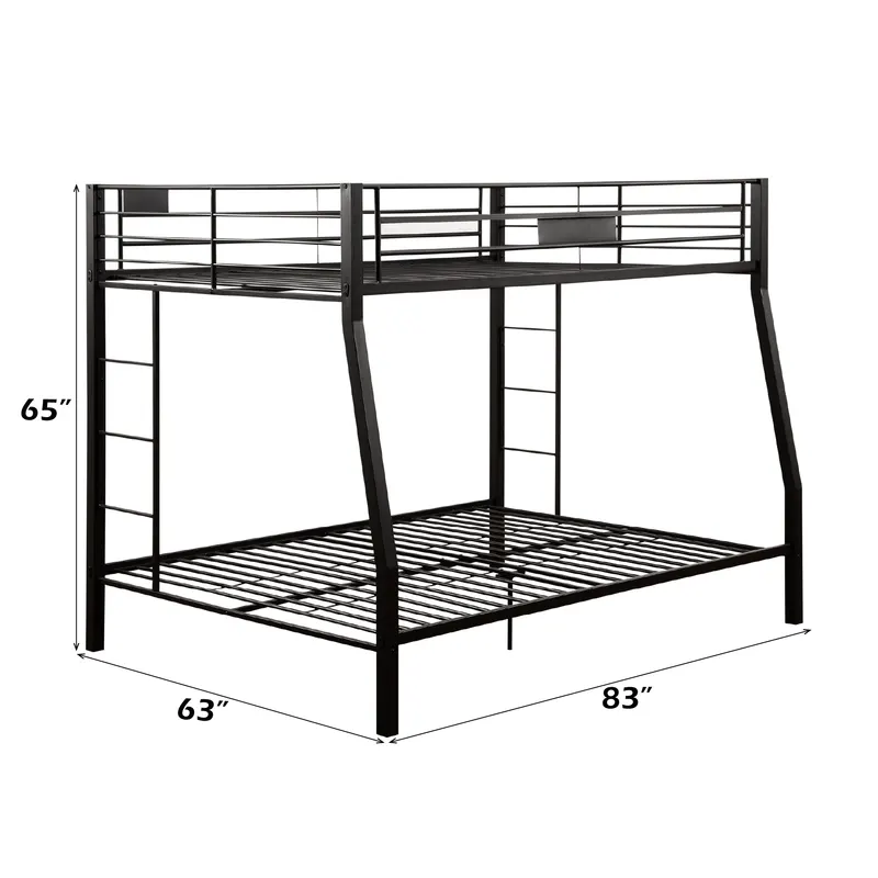 Limbra Sandy Black Finish Full XL Queen Bunk Bed — photo 5