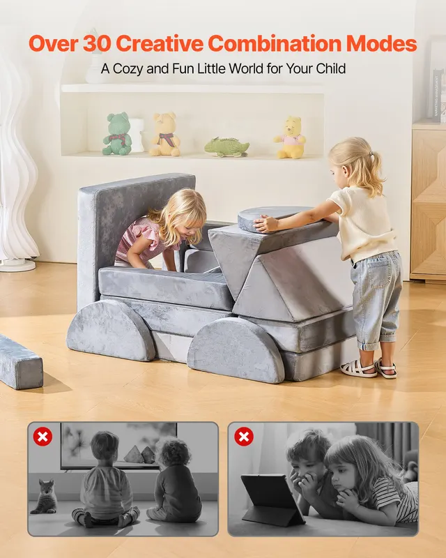 Modular Kids Play Couch β Sectional Toddler Sofa with Armrests β photo 2