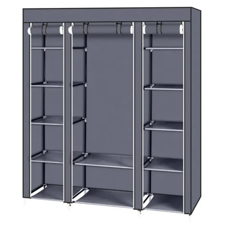 69 Portable Clothes Closet Wardrobe Storage Organizer with Non