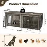 Double Dog Crate Furniture with Divider — photo 4