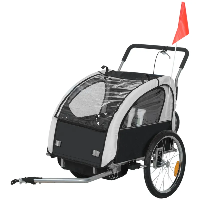 2-Seat Elite 360 Swivel Bike Trailer for Kids Bicycle Cargo