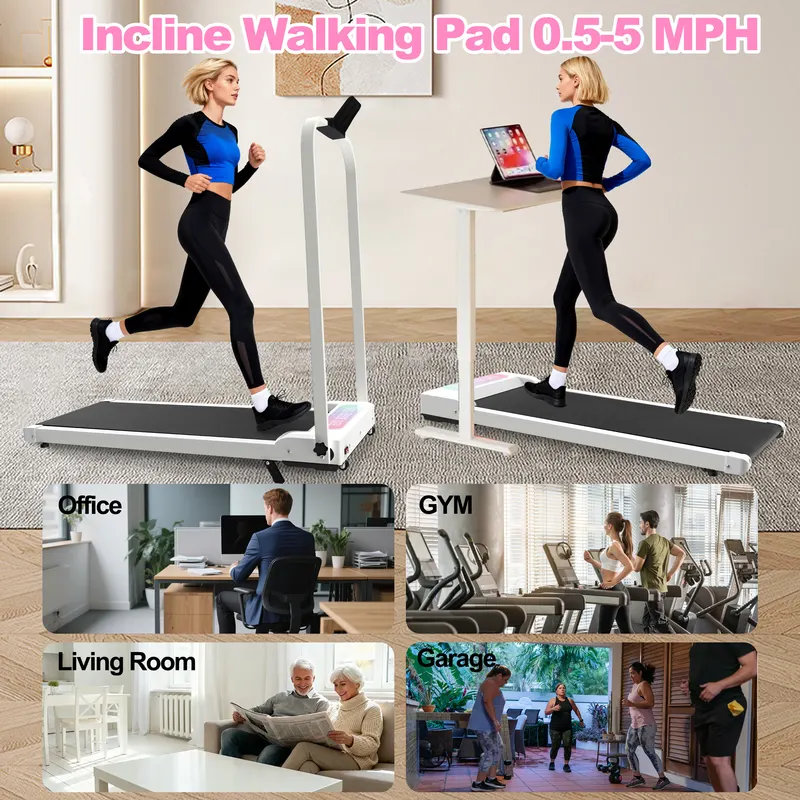 Foldable Treadmill with Handle Bar & Incline β photo 2