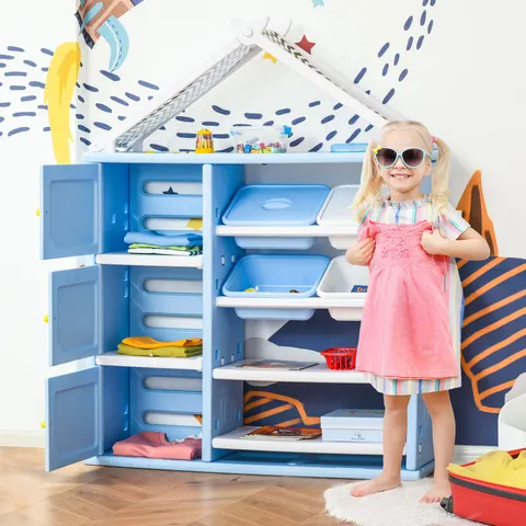 Kids Toy Storage Organizer with 4 Bins