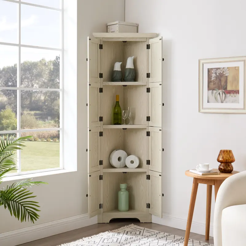 4-Tier 72 Corner Kitchen Pantry Storage Cabinet with 8 Doors — photo 2