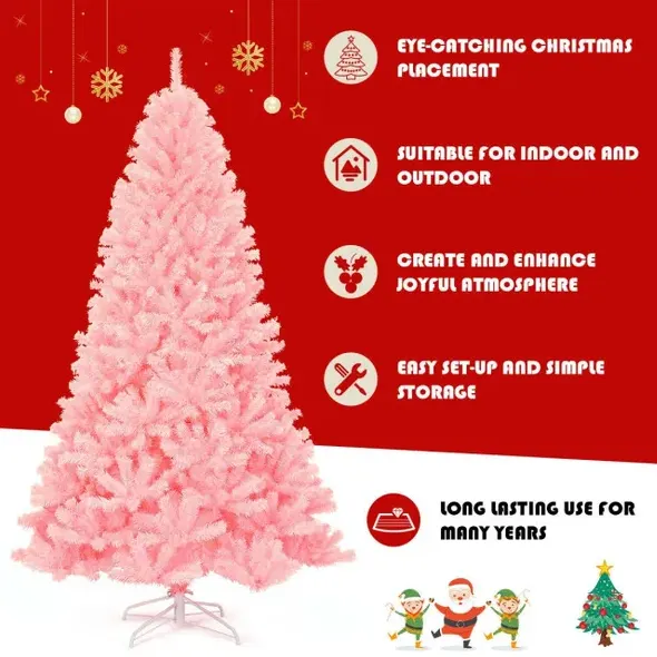 7.5 Feet Hinged Artificial Christmas Tree Full Fir Tree β photo 3