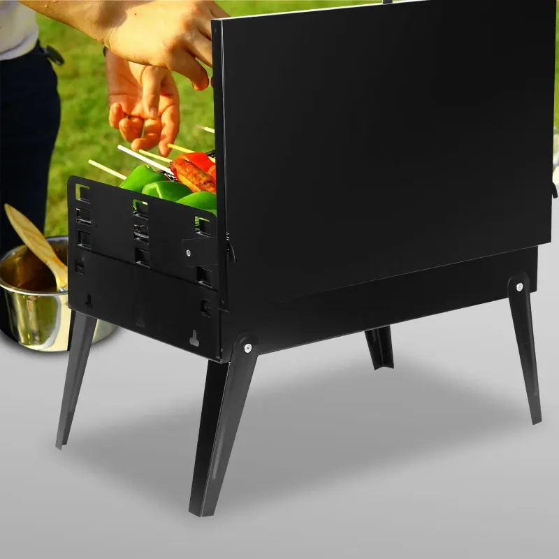 Portable Charcoal Grill Foldable BBQ Suitcase Grill Shelf β photo 3