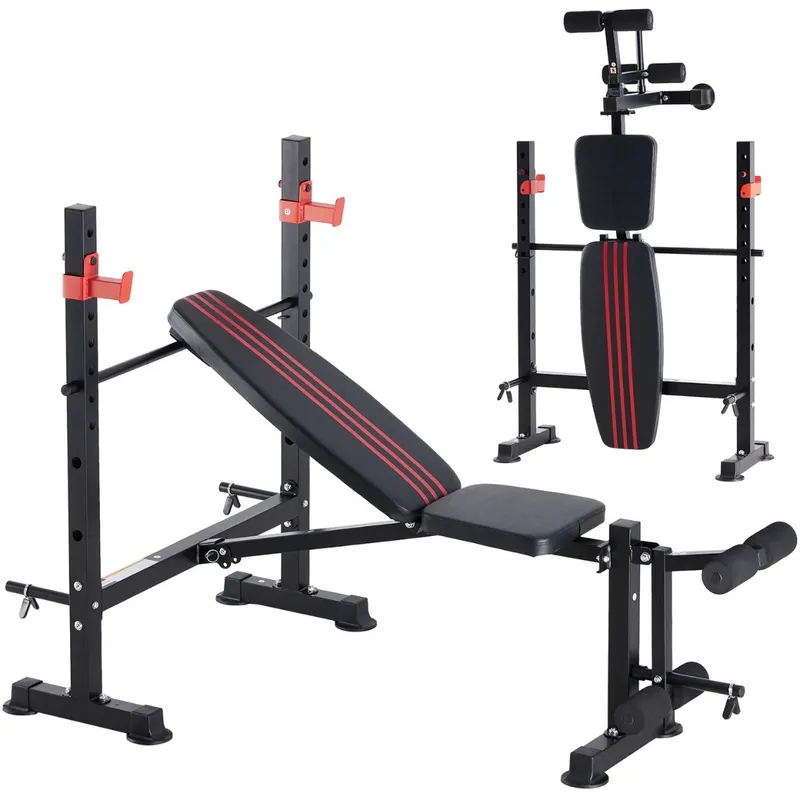 Adjustable Weight Bench with Rack — photo 4
