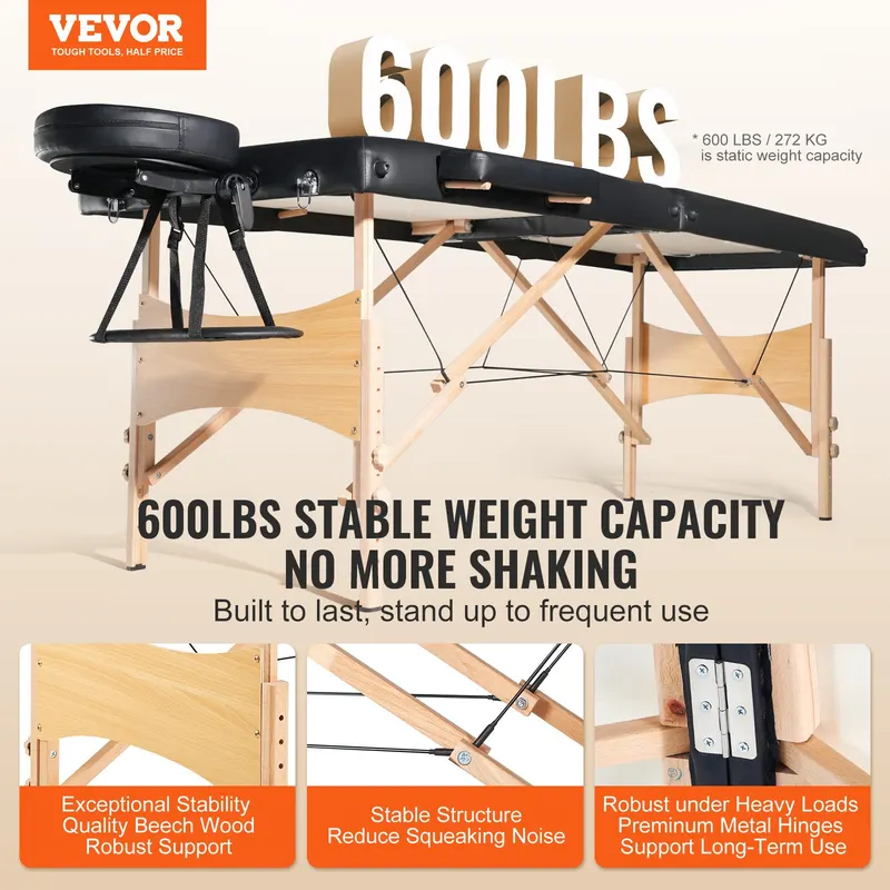 Portable Massage Table 28" W β 2 Folding Lightweight Massage β photo 5