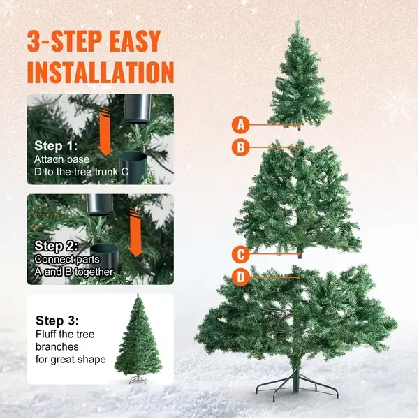 Christmas Tree β 6.5ft Prelit Artificial Xmas Tree β photo 3