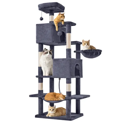 66 Inch Cat Tree Tower — Large Multi-cat Climbing Extended