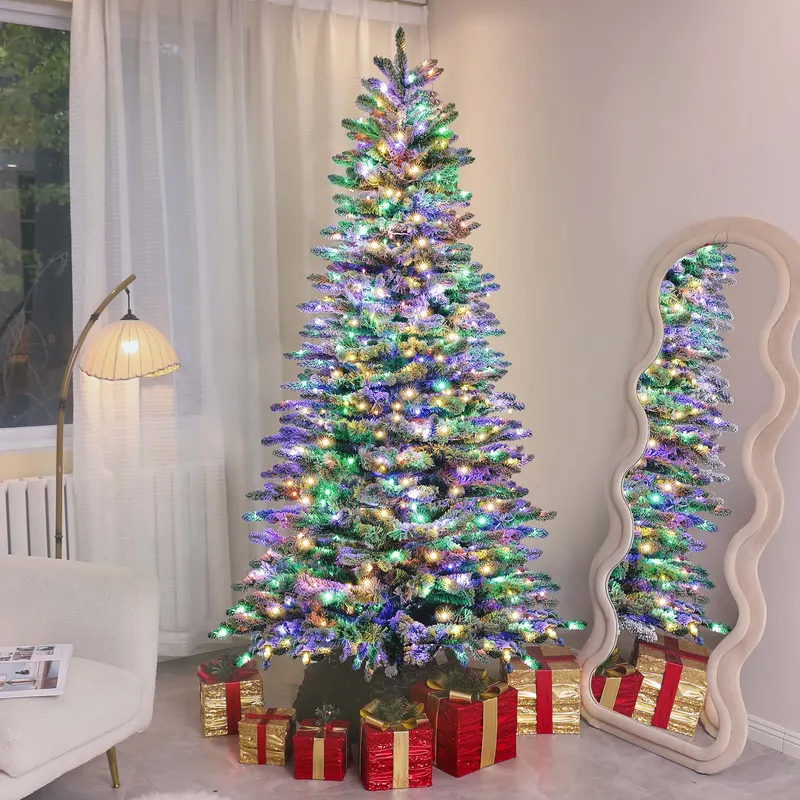 HOMCOM 7.5 Ft Pre-lit Mountain Pine Artificial Christmas Tree — photo 6