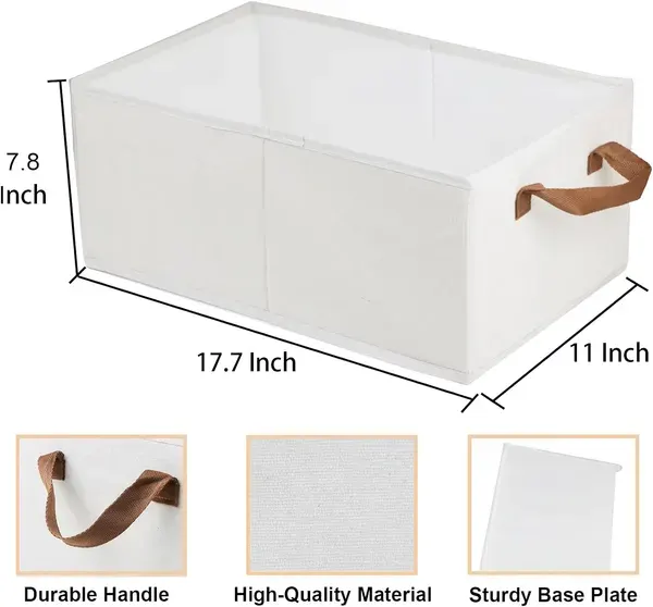Pack of 3 Large Capacity Storage Bins Closet Organizer System — photo 6