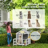Outdoor Dog House — 61"L Wooden Dog House with Porch — photo 4