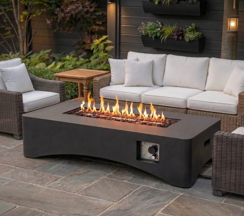 56 Propane Fire Pit Table β Rectangular Outdoor Gas Fire Pit 50 β photo 4