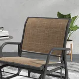 2 Pieces Outdoor Glider Chair — Steel Swing Chai with Curved — photo 8