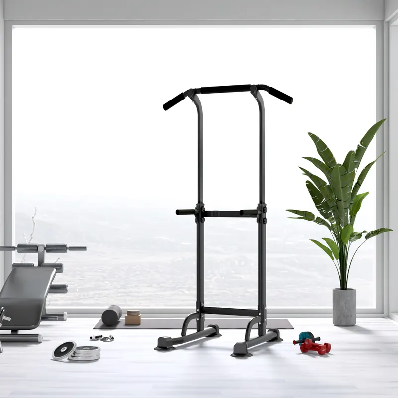Adjustable Power Tower Pull Up Bar Dip Station — photo 3