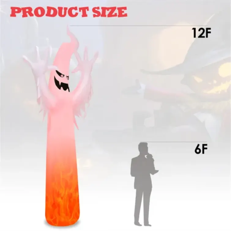 12 Feet Halloween Inflatable Decoration with Built — photo 2