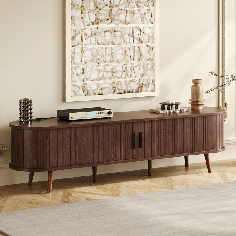 70 Inch Mid Century Modern TV Stand β photo 5