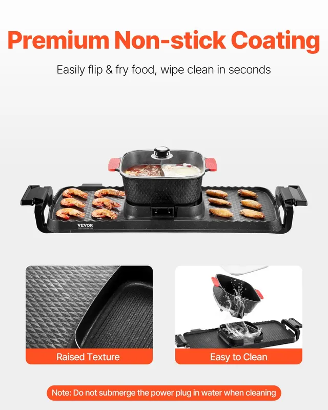 Hot Pot with Grill 2300W 2-in-1 Electric Smokeless BBQ Pan — photo 3