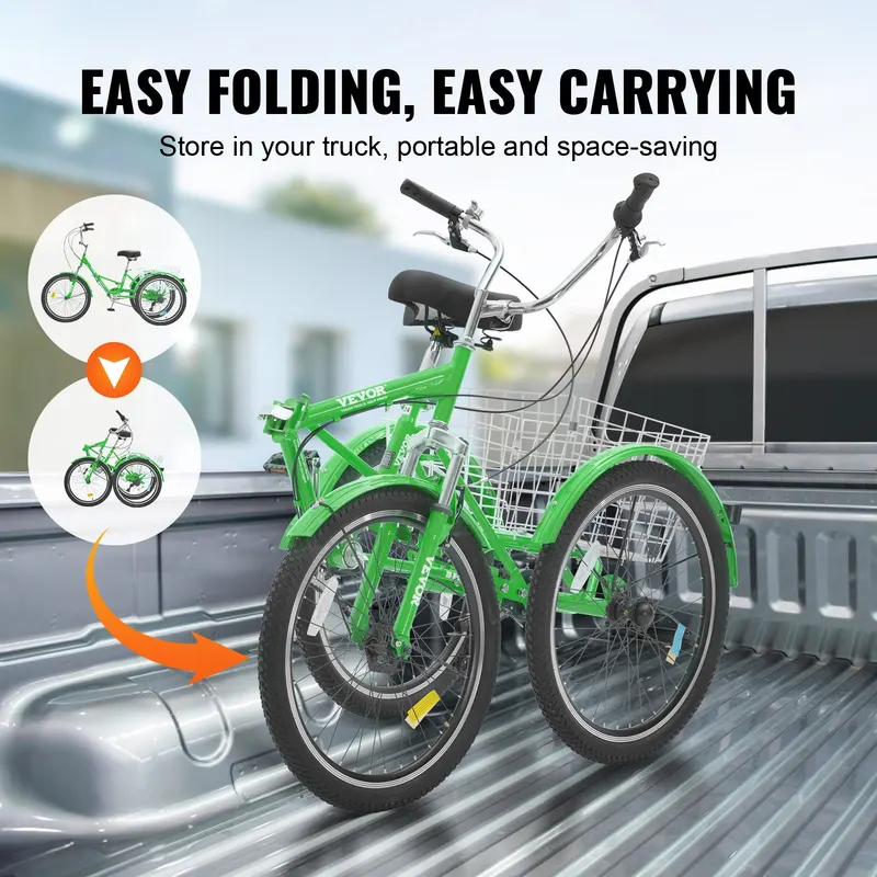 Folding Adult Tricycle β 24-Inch 7-Speed Adult Folding Trikes β photo 5