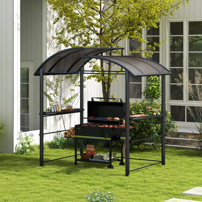 Outdoor Grill Gazebo Canopy Shelter with Vented PC Roof — photo 2