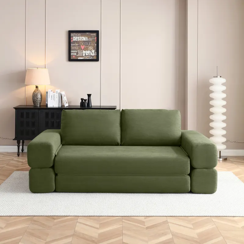 81 Convertible Sofa Bed β 3 in 1 Folding Floor Couch Corduroy β photo 5