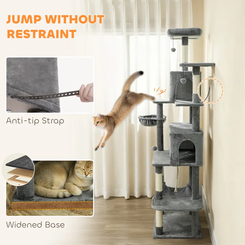 Multi-level Cat Tower — 80" Tall Cat Tree — photo 3