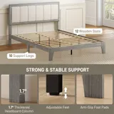 Full Bed Frame with Headboard Full Size Platform Bed Frame — photo 5