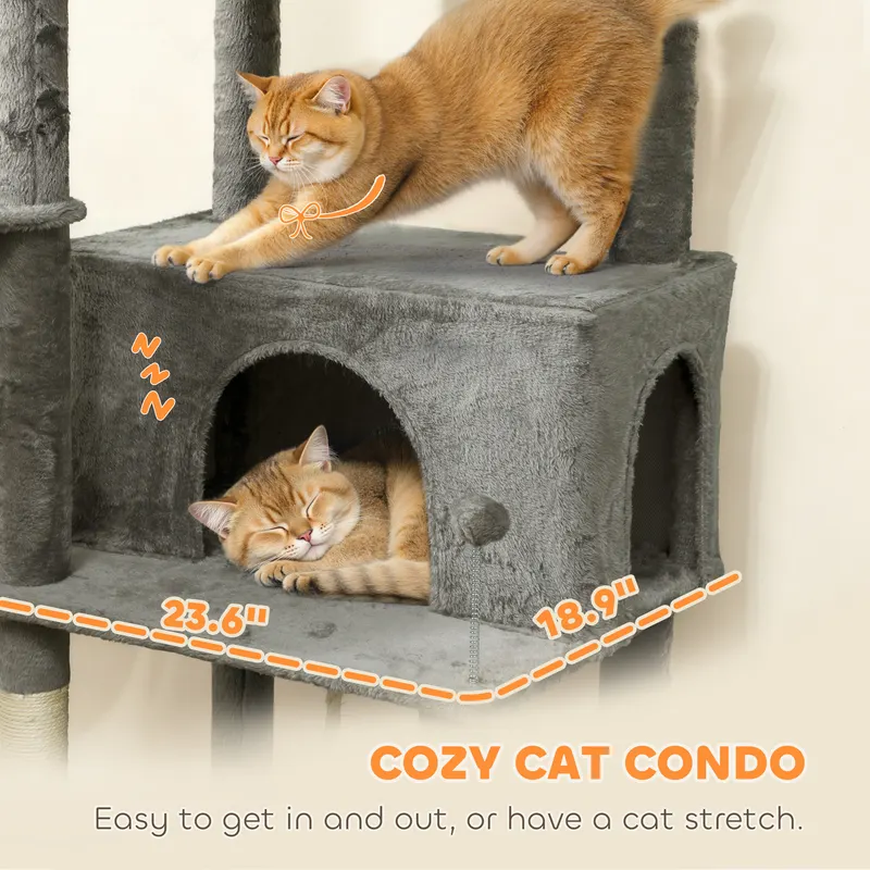 Multi-level Cat Tower — 80" Tall Cat Tree — photo 6