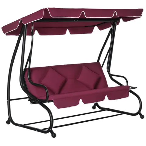 3-Seat Outdoor Patio Swing Chair