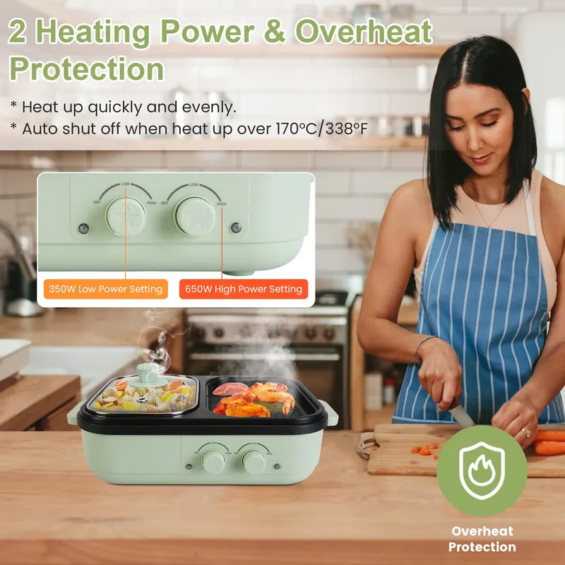 Electric Hot Pot with Grill 2-in-1 Hot Pot and Frying Pan β photo 8