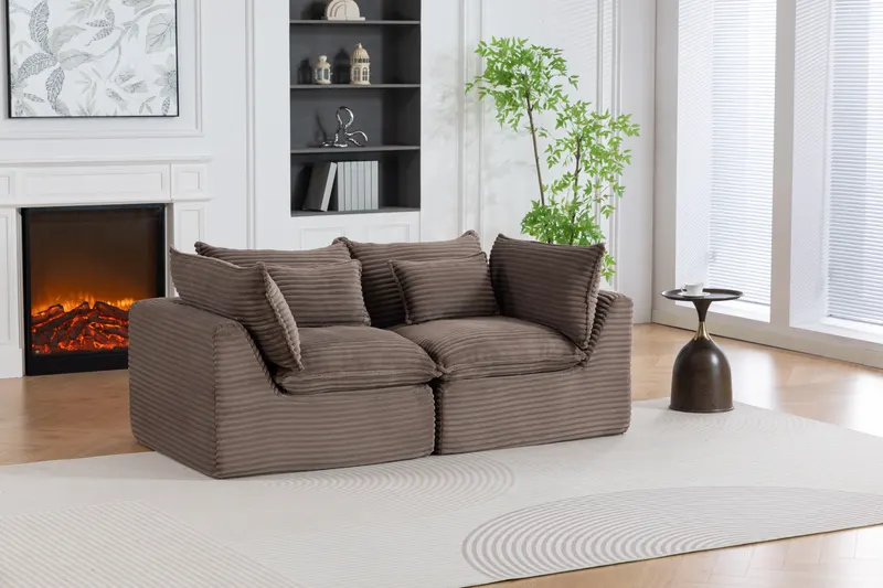 74.8" Width Cloud Couch Oversized Modular Sectional Sofa True β photo 5