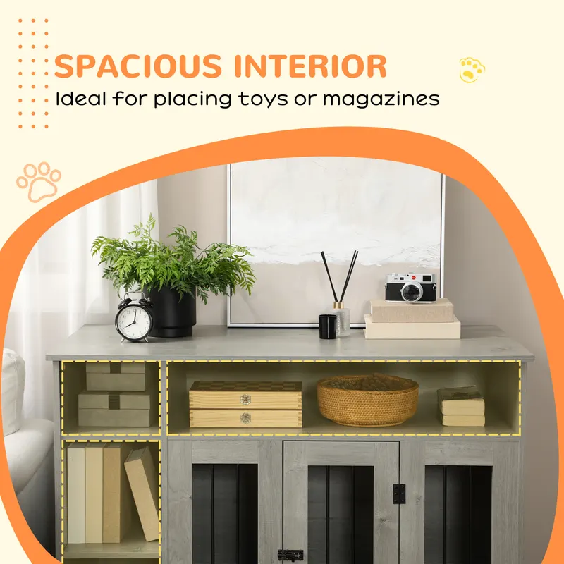 47" Dog Crate Furniture with Storage — photo 6