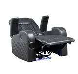 Alair Dark Gray Leather Aire Power Motion Recliner W Bluetooth — photo 3