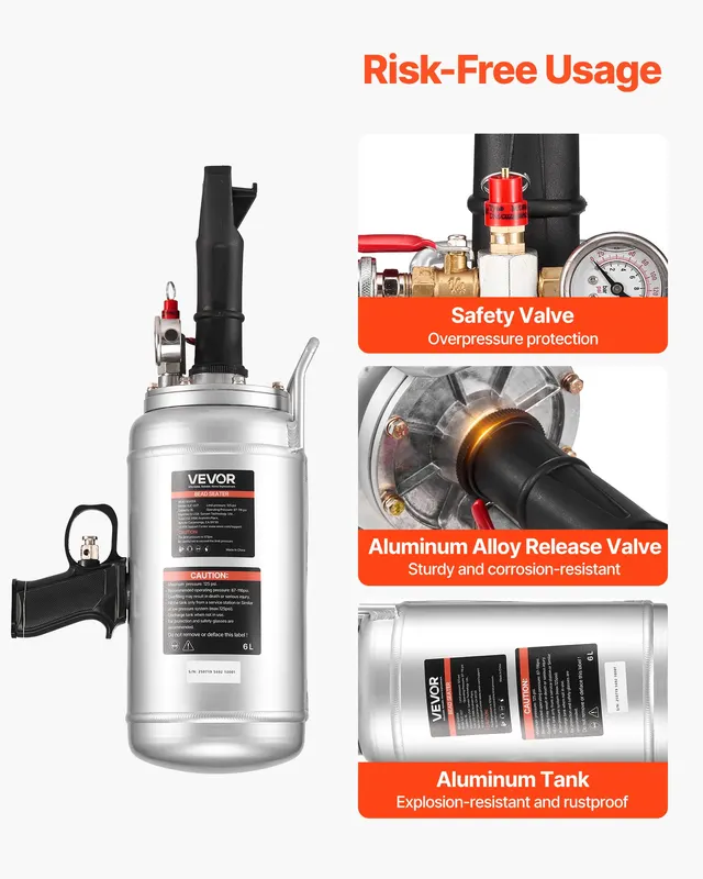Portable Tire Bead Seater — 1.6 Gal / 6 L Air Bead Blaster — photo 5