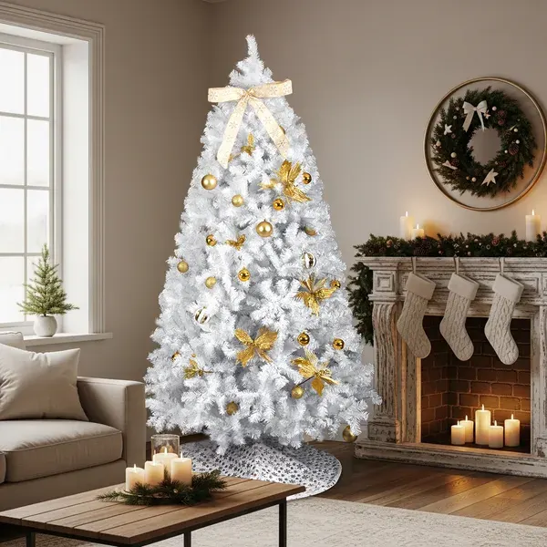 7.5 FT Artificial Christmas Tree with DIY 400 Warm White LED — photo 3