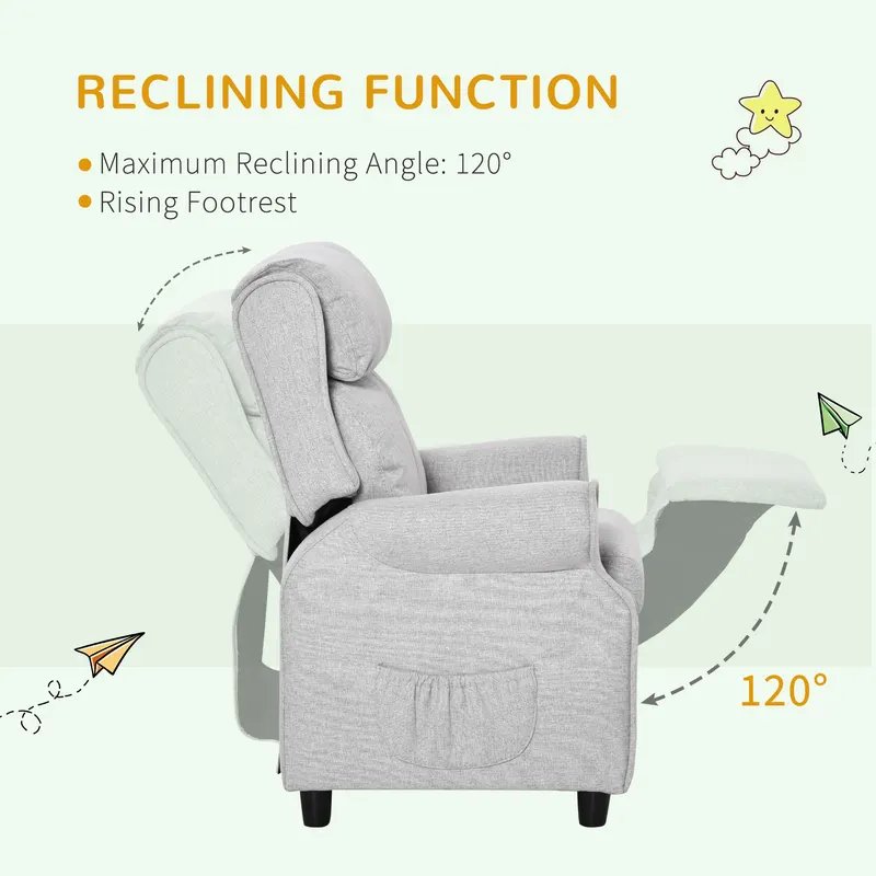 Kids Recliner Chair Children Sofa Angle Adjustable Single β photo 5