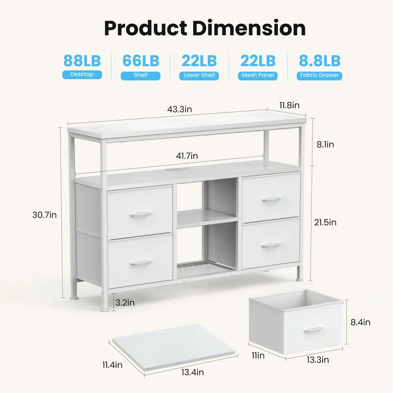 TV Stand — 4 Drawers — photo 6