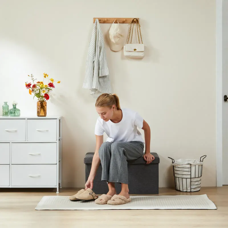 Storage Ottoman with Thicker Foam Padded Seat — photo 8
