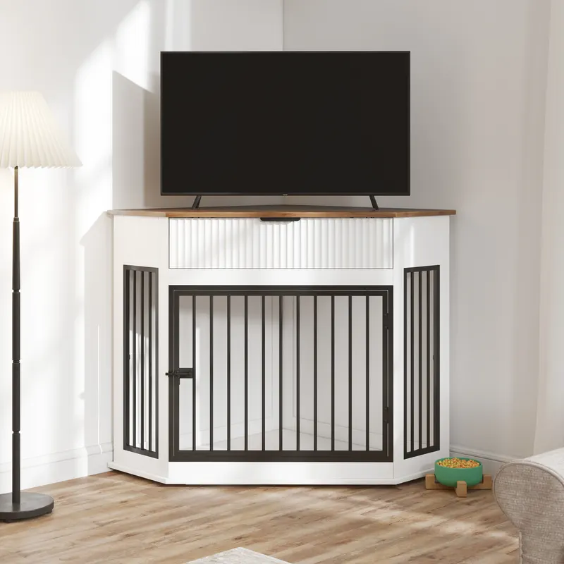 44.6 Corner MDF Dog Crate Furniture for Small Medium Dogs — photo 5