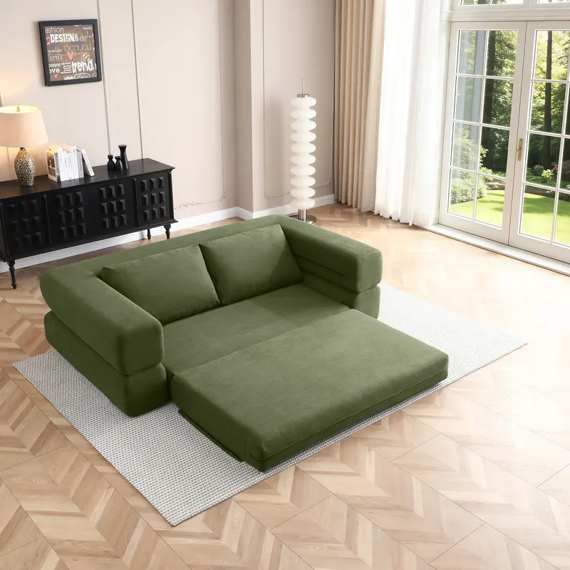 81 Convertible Sofa Bed β 3 in 1 Folding Floor Couch Corduroy β photo 2